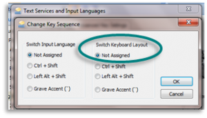 Switch Keyboard Layout key strokes screenshot